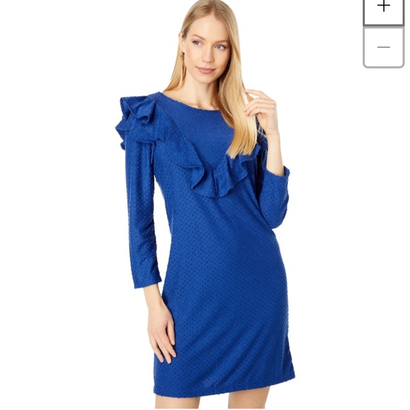 NWT Lilly Pulitzer Pheby Ruffle Swiss Dot Dress - Picture 1 of 8